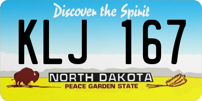 ND license plate KLJ167