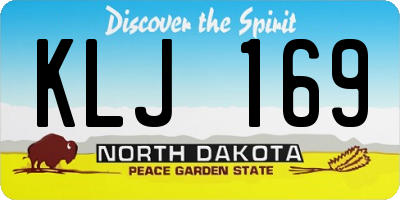 ND license plate KLJ169