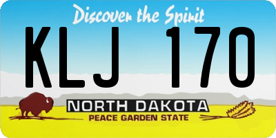 ND license plate KLJ170
