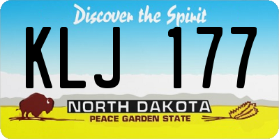ND license plate KLJ177