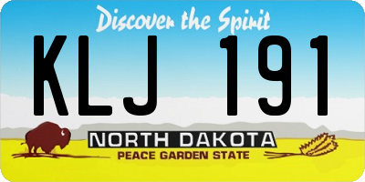 ND license plate KLJ191