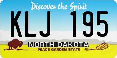 ND license plate KLJ195