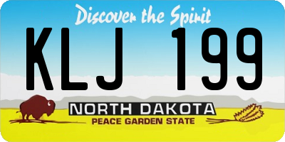 ND license plate KLJ199
