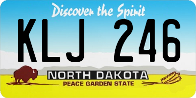 ND license plate KLJ246