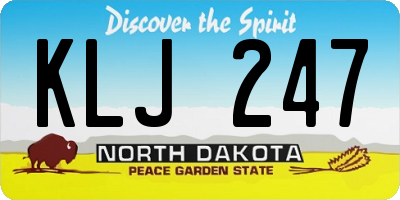 ND license plate KLJ247