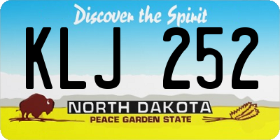 ND license plate KLJ252