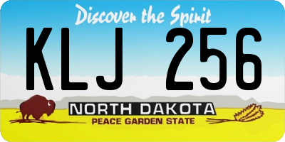 ND license plate KLJ256