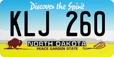 ND license plate KLJ260
