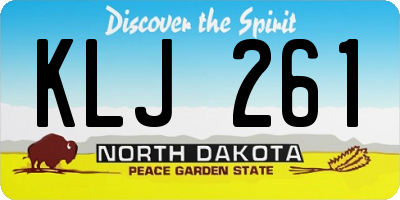 ND license plate KLJ261
