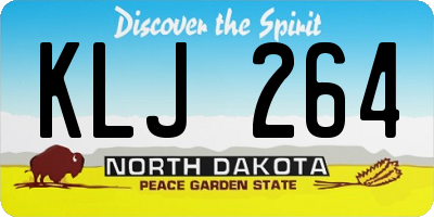 ND license plate KLJ264