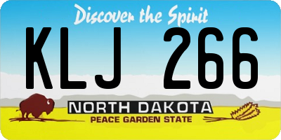 ND license plate KLJ266
