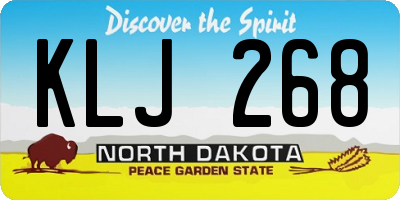 ND license plate KLJ268