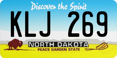 ND license plate KLJ269