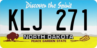 ND license plate KLJ271