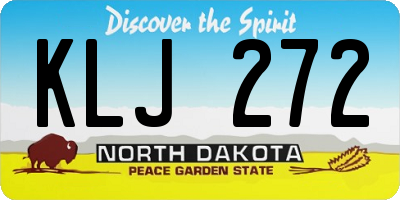 ND license plate KLJ272