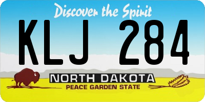 ND license plate KLJ284