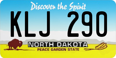 ND license plate KLJ290