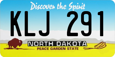 ND license plate KLJ291
