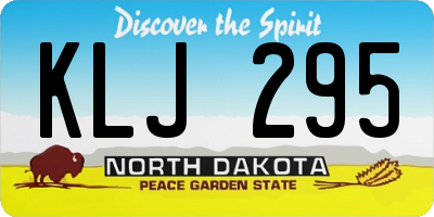 ND license plate KLJ295