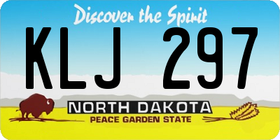 ND license plate KLJ297