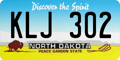 ND license plate KLJ302