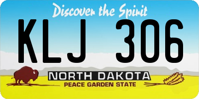 ND license plate KLJ306