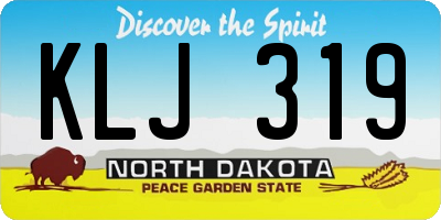ND license plate KLJ319