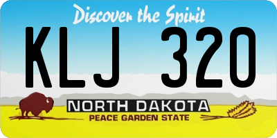 ND license plate KLJ320