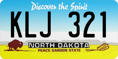 ND license plate KLJ321