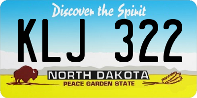 ND license plate KLJ322