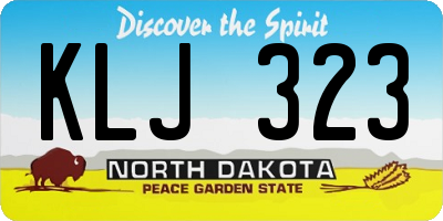 ND license plate KLJ323