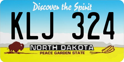 ND license plate KLJ324