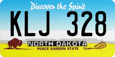 ND license plate KLJ328