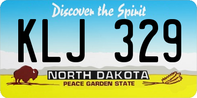 ND license plate KLJ329