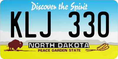 ND license plate KLJ330