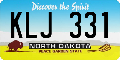 ND license plate KLJ331