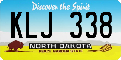 ND license plate KLJ338