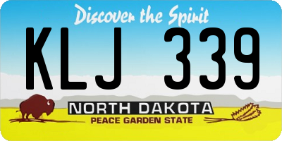 ND license plate KLJ339