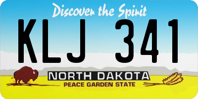 ND license plate KLJ341
