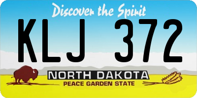 ND license plate KLJ372