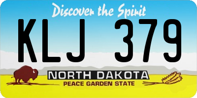 ND license plate KLJ379
