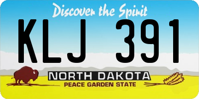 ND license plate KLJ391