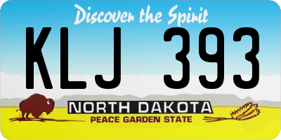 ND license plate KLJ393