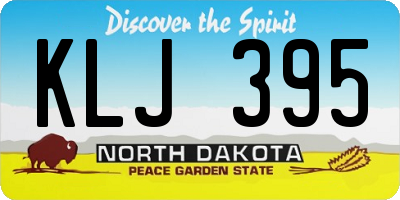 ND license plate KLJ395