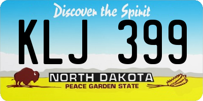 ND license plate KLJ399