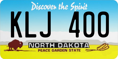 ND license plate KLJ400