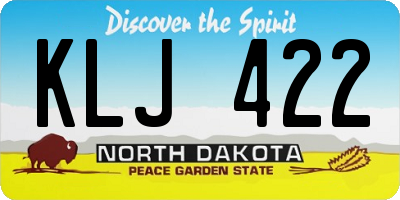 ND license plate KLJ422