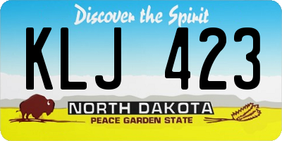 ND license plate KLJ423