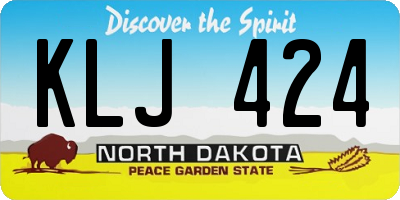 ND license plate KLJ424