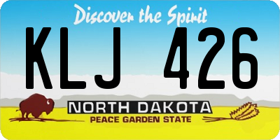 ND license plate KLJ426